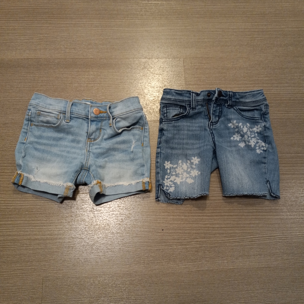 2 Pair Girls Jean Shorts
